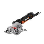 Worx WX439L 4.5 Inch and 4.5 Amp One Hand Compact Circular Saw, Black and Orange