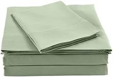 Royal Comfort Sheet Set 1000TC Bamboo Blend Ultra Soft Breathable Luxury, 1 x Flat Sheet, 1 x Fitted Sheet, 2 x Pillowcases (4 Pcs, King, Sage Green)