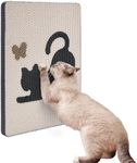 Ownpets Wall Cat Scratcher, Cute Vertical Cat Scratching Board, Wall Mounted Cat Scratch Pad for Wall, Glass, Wood, and Tile, Furniture Protector