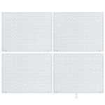 Daanxw 4 Pack Heavy Duty Steel Pegboard Garage Organization Panels,Universal 1/8 and 1/4 Pegboard Accessories,Suitable for Tool Storage,Garage Storage etc.(White, 16X12)