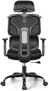 Office Chair Ergonomic Desk Chair, High Back Gaming Chair, Big and Tall Reclining Chair Breathable Mesh Comfy Home Office Desk Chair Lumbar Support Computer Chair Adjustable Arms, 3D Headrest (Black)
