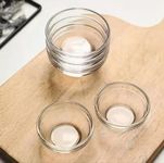 Red-Rubby Set of 6 Pcs Clear Glass Soy Sauce Dipping Bowls Side Dishes for Snack Sushi Fruit Appetizer Dessert. (2.5 Inch 70ML)