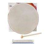 MIFS Hand Drum Wood Frame Drum with Beater (10 inch)