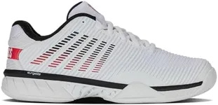 K-Swiss Men's Hypercourt Express 2 Tennis Shoe, White/Black/Mars Red, 7 M