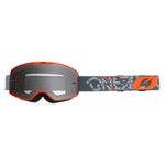 O'Neal Bicycle & Motocross Goggles MX MTB DH FR Downhill Freeride Adjustable Strap Optimal Comfort & Ventilation B-20 Goggle Strain V.22 Adult Grey Orange - Grey One Size