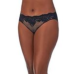 Le Mystere Women's Lace Allure Bikini Panty Style Underwear, Black, M