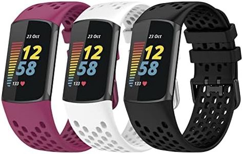 Replacement Bands Compatible with Fitbit Charge 5 Bands/Fitbit Charge 6 Bands,Proxima Breathable Sport Band Soft Waterproof Replacement Wristbands Strap for Fitbit Charge 5/6 Advanced Fitness Tracker