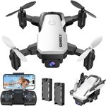 SIMREX Mini Drone With 720P Camera for Kids Adults,Mini RC Quadcopter Foldable,Altitude Hold, 3D Flip, Headless Mode, Gravity Control, 2 Batteries, Easy for Beginners, White