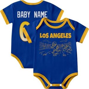 KREDE Los Angeles R Bodysuit Custom Name Baby Clothes for Baby Boy Gifts