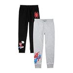 Marvel Spiderman Boys 2pk Jogging Bottoms, Jogger Pants Pack of 2, Gifts for Kids (UK, Age, 7 Years, 8 Years, Regular, Black/Grey)