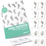 Inkless 10 Sheet & 3 Inkless Towelette Baby Hand Print and Foot Print Kit - Ready to Frame Sizes