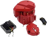 A-Team Performance - HEI Distributor 8-Cylinder Tune-Up Kit - Male Cap 65k Volt Ignition Coil (Red Super Cap)