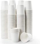 Vumdua 300 Pcs 6 oz Disposable Paper Cups, Hot Cold Beverage Drinking Cup for Coffee, Water, Tea, Juice, Espresso & Cortado (White)