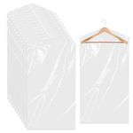 20 Pack Plastic Garment Bags Clear Clothes Covers 35.4inch Garment Bags for Hanging Clothes Dry Cleaner Bags Dust-proof Garment Covers for Home Storage Travel