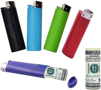 SECRET STASH Fake Lighter Diversion Safe - Hidden Compartments for Cash Jewelry Pills | Storage Box Discreet Hide Money Small Container Store Valuables in Plain Sight Safes Pill Hiding Light (5)