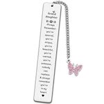 JMIMO Granddaughter Bookmark Gifts Granddaughter Birthday Gifts Graduation Inspirational Gifts for Granddaughter Christmas Present