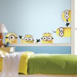 RoomMates RMK3567GM Despicable Me 3 Peeking Minions Giant Peel & Stick Wall Decals, Multi