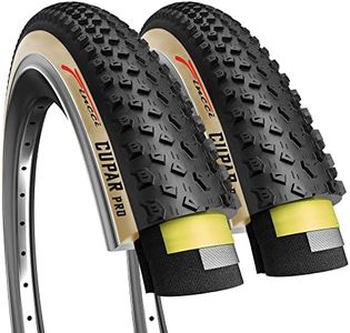 Fincci Cupar pro Pair 26 x 2.10 Tire 54-559 ETRTO Foldable 60 TPI XC Cross Country Tires with Nylon Protection for Mountain MTB Hybrid Bike Bicycle - Pack of 2 26x2.10 Inch Tire