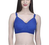 Elina Women's Cotton Non Padded Non-Wired Regular Bra (RM-DOVE-BLUE-32D_Blue_32)