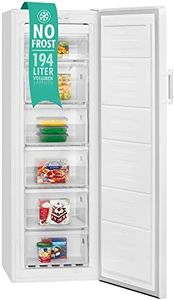 Bomann® Gefrierschrank Nofrost freistehender Tiefkühlschrank 194 Liter Nutzinhalt | No Frost - nie wieder abtauen - Schnellgefrierfunktion u. MultiAirflow-System | Türanschlag wechselbar | GS 7326.1