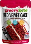 Groovy Keto Red Velvet Cake/Cupcake Mix | Low Carb | Keto Friendly | Sugar Free | Only 1g Net Carbs Per slice | Keto Baking Mix, Diabetic Friendly - 270g Pouch