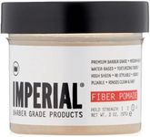 Imperial Barber Fiber Pomade - Medium Hold Water-Based High Sheen Formula with Texturizing Fibers for Men's Hair Styling Travel Size 2 oz