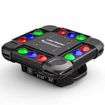Moving Head Light, FODEXAZY Stage Lights 12LEDs 150W RGBW Beam Light 4-in-1 Strobe Stage Light with 16CH/64CH DMX512 and Sound Activated for Wedding Disco Dj Party Christmas