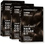 Madison Reed Radiant Hair Color Kit, Medium Brown for 100% Gray Coverage of Resistant Gray Hair, Ammonia-Free, 5.5NNN Modena Brown, Permanent Hair Dye, Pack of 3