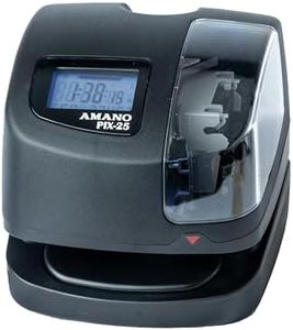 Amano PIX-25 Digital Atomic Time Clock - Time Stamp, Document & Date Stamp - Electronic Time Recorder