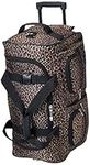 Rockland PRD322 Luggage Rolling Duffle Bag, Brown Leopard, 22-Inch