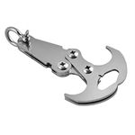 Alomejor Stainless Steel Gravity Hook for Multi-function Survival Magnetic Folding Grappling Hook Climbing Claw Outdoor Steel EDC Tool (L)