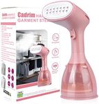 【Upgraded】 Cadrim Steamer for Clothes, Portable Clothes Steamer Handheld Garment Wrinkles Remover 1100W 280ml Travel Steamer Fabric Steam Iron 20s Fast Heat-up Auto-Off for Home Office Travel (Pink)