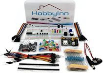 Basic Electronic Starter Kit for Arduino Breadboard Power Jumper Wires Resistors LED Power Supply Electronic Fun Kit Compatible with Arduino IDE UNO R3 Mega2560 Raspberry Pi