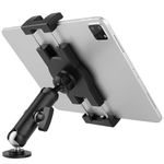 iTODOS Industrial Metal Drill Base Tablet Mount for All 4" - 12.9" Tablets and GPS Navigation for Commercial Vehicles, Trucks, Cars, 304 Stainless Steel and Aluminum Alloy Materials