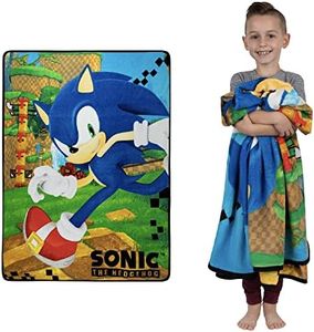 Franco Kids Bedding Super Soft Micro Raschel Throw, 46 in x 60 in, Sonic The Hedgehog, Anime