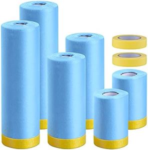MyLifeUNIT Tape and Drape, 6 Pack Masking Paper with Tape for Automotive Painting