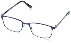 Foster Grant Men's Braydon Multifocus Reading Glasses, Matte Navy Blue/Transparent, 54 mm