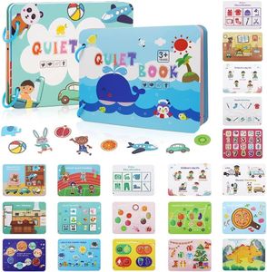 Afufu Quiet Book, Livre Occupé Éducatif Jeu Motricité Fine, Jouet Educatif Préscolaire Busy Book, Sensoriel Jeux d'activités, Livre Silencieux Montessori pour Enfants de 3 4 5 Ans Garçons Filles