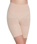 SPANX womens Flat Out Flawless Extra Firm Control High Waist Shaper Assets Shaping Shorts, Nude, Large