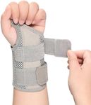 Carpal Tunnel Wrist Brace Adjustable Wrist Supports Brace with 2 Straps for Men and Women Breathable Wrist Support Splint for Pain Relief Tendonitis Arthritis Sprains