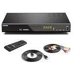 Blu-ray Player for TV - 1080P Bluray and DVD Player Support HDMI/AV/Coaxial Output, USB input, Region 1~6 Standard DVDs and Region B/2 Blu-Ray, HDMI/AV Cable Include (LP-100)