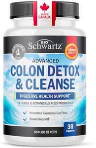 Colon Cleanse & Detox for Digestive Support - Stool Softener & Constipation Relief for Adults - Gut Health & Bowel Support with Probiotics, Psyllium Husk & More - Made in Canada, Non-GMO - 30 Ct