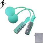 Benvo Weighted Jump Rope Without Rope Skipping Rope No Line Speed Rope Cordless For Fitness Workout Anywhere Ropeless Bod Rope for Exercise Training Beachbody Build- Mint Green