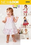 Newlook 6353 Babies' Sewing Pattern Dresses and Panties, Size NB-S-M-L