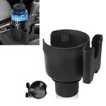 Tesnaao 1 PC Multi-Functional Cell Phone Bracket, ABS Waterproof Cup Holder Expander, 2-in-1 Car Cup Holder, Universal for Most Cars, Trucks and Vans (Black), TESBJ1701BL-1PC