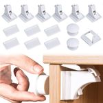 Magnetic Safety Cupboard Locks for Children, Baby Drawer Lock 6 Locks + 2 Keys, Magnetic Child Lock, Child Proof Cupboard Locks, Baby Safety Locks for Kitchen Cabinets, Drawers, Door