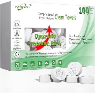 Fancyou Compressed Disposable Face Towel Cleaning Kit, Thicken Facial Cleansing Cloths Towelettes,Compact Portable Wash Cotton Wipes Tablets Coin Tissues for Beauty Salon Personal Care Travel(100 PCS)