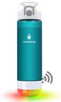 HANDYSPRING - Smart Water Bottle with Reminder To Drink Water, Lights And Sound, Water Intake Tracker, Rechargeable, Tritan Plastic w/Spout, Gifts For Women, Men, Mom, Dad, Her, Him 26 Oz H(S)-01GN