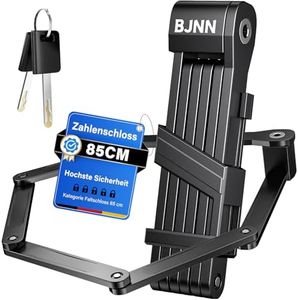 Antivol Vélo Pliant, Antivol de vélo haute sécurité avec 85 cm 6 Nœuds Repliable Cadenas Velo avec 2 Clés et Support de Montage –Antivol de vélo idéal comme scooter électrique (Noir-V3)