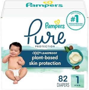 Pampers Diapers Newborn/Size 1 (8-14 lb), 82 Count - Pure Protection Disposable Baby Diapers, Hypoallergenic and Unscented Protection, Super Pack